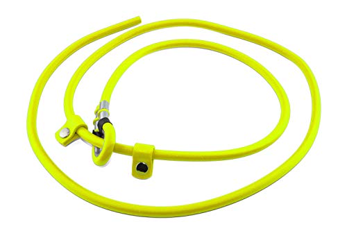 LENNIE BioThane Retrieverleine, rund, Ø 6mm, 1,5m lang, ohne Handschlaufe, Neon-Gelb, Moxonleine von LENNIE