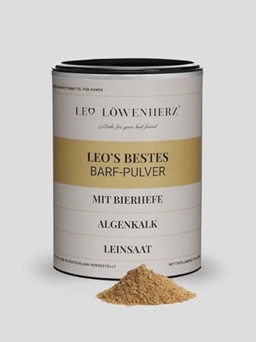 LEO LÖWENHERZ Leo's Bestes Barf-Pulver - 350g - Zusatzpulver für Hunde - Gesunde Ernährung - 100% Natur - Zuckerfrei - Futterergänzung - Made in Germany von LEO LÖWENHERZ