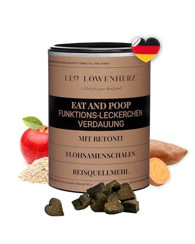 LEO LÖWENHERZ Leckerlis Eat & Poop - 370g - Funktionsleckerlis für Hunde - Verdauung - 100% Natur - Zuckerfrei - Futterergänzung - Made in Germany von LEO LÖWENHERZ