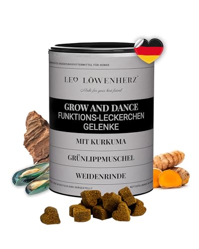 LEO LÖWENHERZ Leckerlis Grow & Dance - 370g - Funktionsleckerlis für Hunde - Gelenke - 100% Natur - Zuckerfrei - Futterergänzung - Made in Germany von LEO LÖWENHERZ