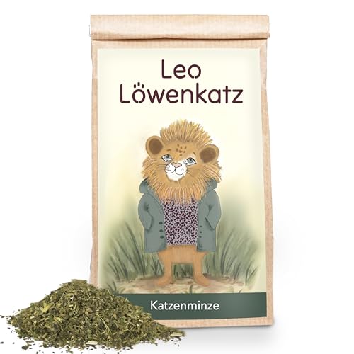 LEO LÖWENKATZ Echte Katzenminze für Katzen (Catnip) Getrocknet als Katzenspielzeug zu verwenden (z.B. für das Befüllen von Säckchen) von LEO LÖWENKATZ