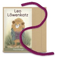 LEO LÖWENKATZ XL Filzschlange (ca. 50cm) aus echtem Wollfilz in pink von LEO LÖWENKATZ