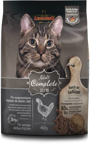 Leonardo Adult Complete 32/16 [400g] Katzenfutter | Trockenfutter für Katzen | Alleinfuttermittel für ausgewachsene Katzen Aller Rassen ab 1 Jahr von Leonardo