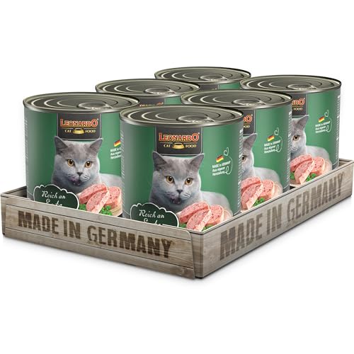 LEONARDO Nassfutter [6x800g Ente] | Getreidefreies Nassfutter für Katzen | Feuchtfutter Alleinfutter aus der Dose von Leonardo