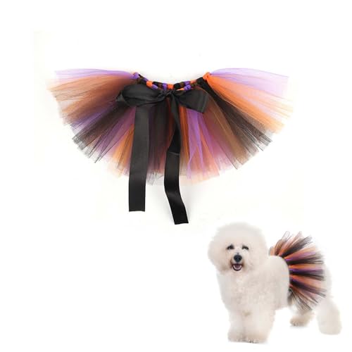 LERTREEUK Halloween Hund Tutu Rock Haustier Spitze bis Tüll Kleid für Halloween Party Cosplay Kostüm von LERTREEUK