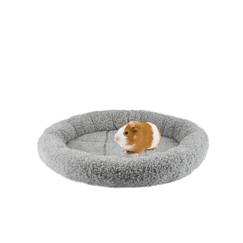 lesypet Katzenbett für Indoor-Katzen, rundes Katzenbett, kleines Katzenbett, Curl-Schlafkissen mit erhöhtem Kissen, rutschfeste Unterseite, waschbare Matte für kleine Haustiere, Kaninchen, Hamster, von LESYPET