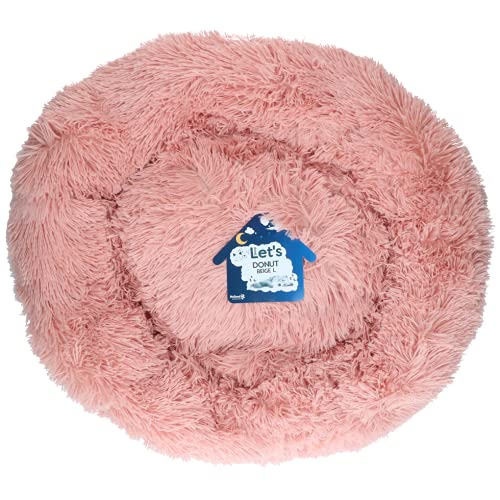 Generisch Let's Sleep Donut Ø 50 cm Schlafkorb M, für Hunde & Katzen (Rosa) von LET'S