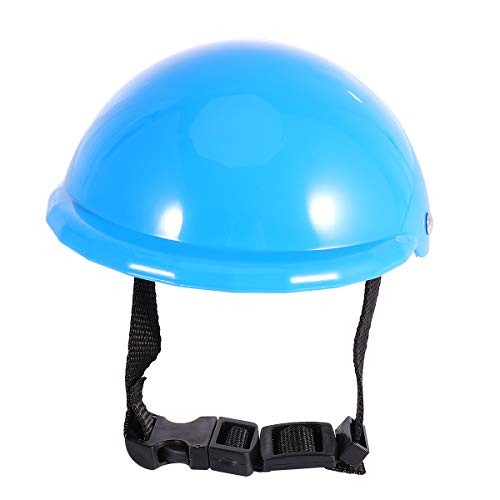 1pc Pet Puppy Dog Helmet Safety Hat Puppy Sun Rain Protection Pet Supplies (Blue 4 Inches S) Pet Supply (Color : Blue, Size : L) von LEUYA