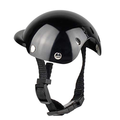 Haustierhelm – Haustier-Motorradhelm-Sicherheitskappe for Hunde und Katzen, Cooles Haustier-Fahrradhelm-Spielzeug for Sonnen- und Regenschutz, Haustierbedarf (Size : M) von LEUYA