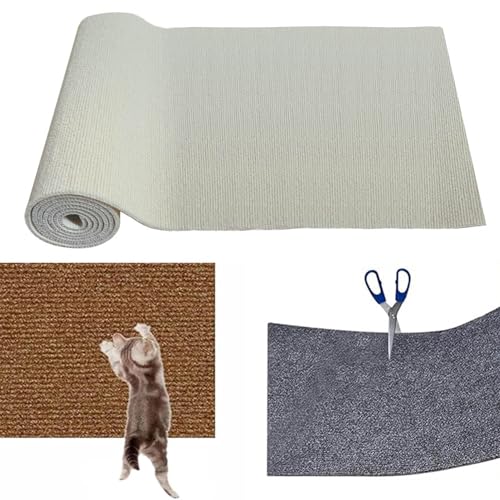 Climbing Cat Scratcher, Scratching Mat for Cats, DIY Self-adhesive Scratching Mat for Cats, Cuttable Scratching Post Mat for Cats Sofa (Gray,L) von LEVDRO