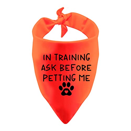 Lustiges Hundehalstuch mit Aufschrift "Ask Before Petting Me", dreieckig, bedruckt von LEVLO