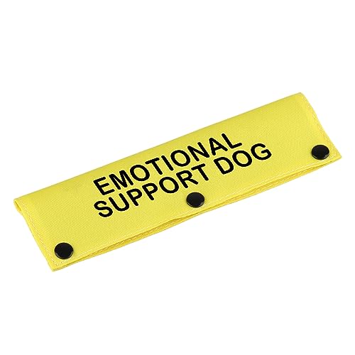 Therapie-Service Hundeleine Ärmel Emotionale Unterstützung Hundeleine Wrap Alarm Hängende ID Patch Tag Haustier Geburtstagsgeschenk (Emotional Dog-YE Sleeve) von LEVLO