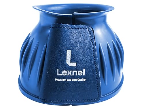 Lexnel Gummi-Pferdeglocken – langlebiger Übergreifschutz und sicherer Klettverschluss (Marineblau, XL) von LEXNEL