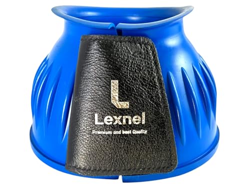 Lexnel Gummi-Pferdeglocken – langlebiger Übergreifschutz und sicherer Klettverschluss (XL-Blau) von LEXNEL