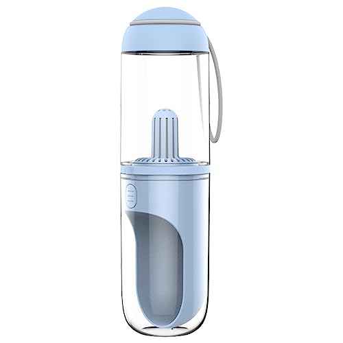 Hunde-Wasserflasche mit Filter, auslaufsicher, tragbar, 325 ml Fassungsvermögen, Welpen-Wasserspender mit Schüssel, Reisezubehör von LEYILE