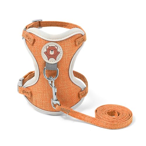 Modisches Hundegeschirr, verstellbare Länge, Zugseil für Brust und Rücken, mit stabiler Schnalle, für Spaziergänge im Freien von LEYILE