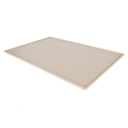 LEYT Futtermatte für Haustiere, Dicker Füllstoff, Silikon, Flexible Futternapfmatte für Katzenfutter (Beige) von LEYT