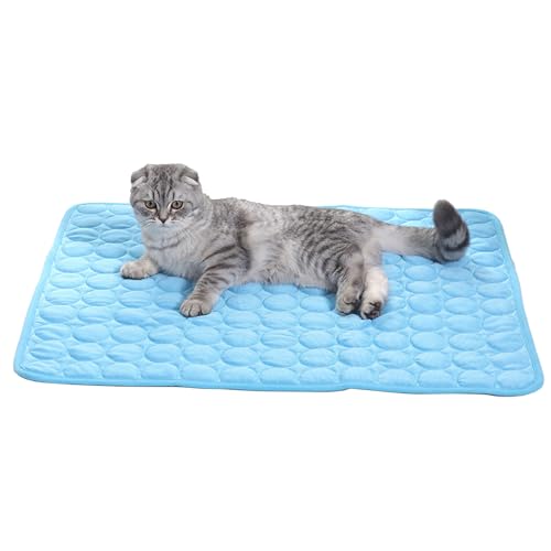 LHDQ Kühlmatte für Hunde und Katzen, Sommer-Kühl-Isomatte, waschbare Decke für Haustiere, Schlafmatte für Hundehütten, Schlafmatte aus Eisseide,100CM x70CM von LHDQ