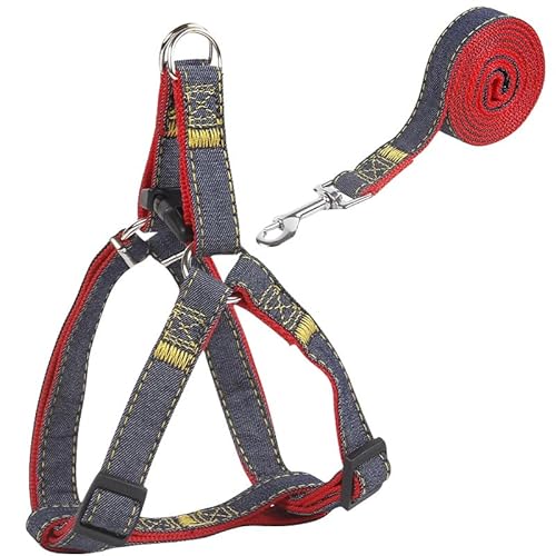 LHEZXS Hundegeschirr Hund Walking Cowboy Leine Gurt Brust Gurt Seil Hundekette Kleine, Mittlere Und Große Hundeversorgung-G-S (Geeignet Für 2-4 Kg) von LHEZXS