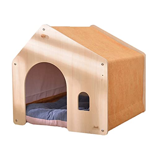 LHLYL-DP Hundehäuser Haustierhaus Zwinger Haustierzelt Haus Kätzchen Bett Zwinger Haustier Kleine Hunde Teddy Indoor Vier Jahreszeiten Universal Winter Warm Hundevilla von LHLYL-DP