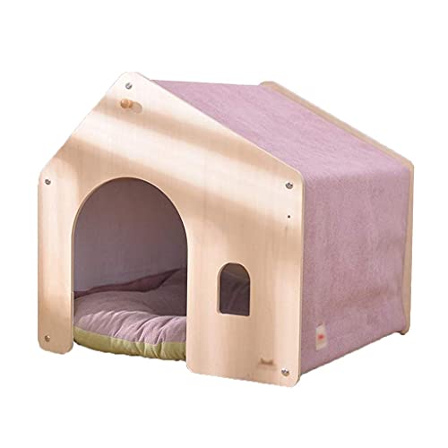 LHLYL-DP Hundehäuser Haustierhaus Zwinger Haustierzelt Haus Kätzchen Bett Zwinger Haustier Kleine Hunde Teddy Indoor Vier Jahreszeiten Universal Winter Warm Hundevilla von LHLYL-DP