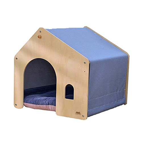 LHLYL-DP Hundehäuser Haustierhaus Zwinger Haustierzelt Haus Kätzchen Bett Zwinger Haustier Kleine Hunde Teddy Indoor Vier Jahreszeiten Universal Winter Warm Hundevilla von LHLYL-DP