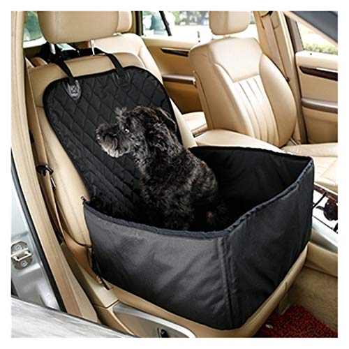 LIANYG Haustier-Autositz Wasserdicht Reise 2 In 1 Tragetasche Für Hunde Faltbar Dickes Haustier Katze Hund Auto Booster Sitzbezug Outdoor Haustiertasche Hängematte Auto Hundesitz (Farbe: Schwarz, von LIANYG