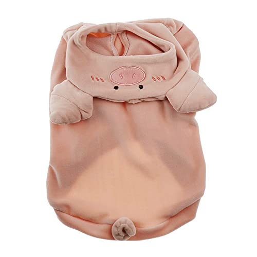 LIANYG Hund Kostüm Schweineform Kostüm Hund Kleidung for kleine Hunde Kleidung Hoodies for Yorkies Hundezubehör (Color : Pink, Size : S) von LIANYG