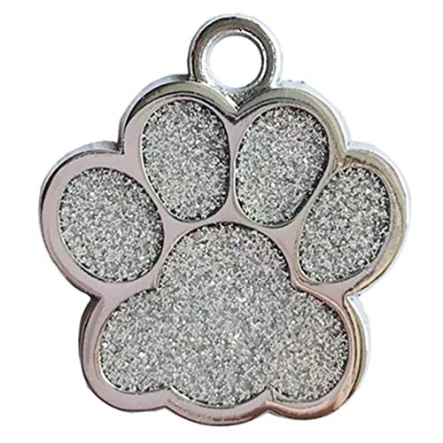 LIANYG Hundemarke 2 stücke Drop Shipping Paw Gravur Dog ID Tag Kragen Edelstahl Anhänger ID Tag Name Telefon Pet Hund Charm Zubehör 641 (Color : White, Size : Samll) von LIANYG