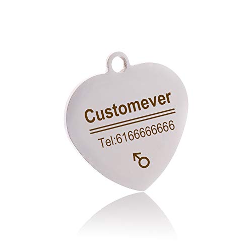 LIANYG Hundemarke 2 stücke benutzerdefinierte Hund Tags in Rose Gold Silber oder schwarz gravierte Edelstahl Haustier id Katze Tag Name Hund Knochen personalisierte Hundkragen kennzeichen 641 von LIANYG