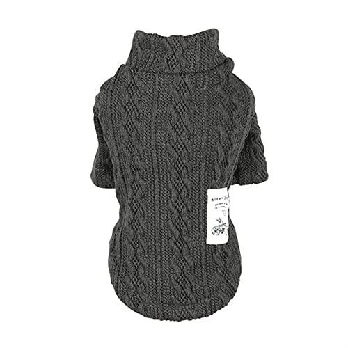 LIANYG Hundepullover Haustier Hund Winter Halten Sie Warme Pullover Kleidung Jumper Twist Gestrickte Mantel Strickwaren for kleine mittelgroße Hunde Katze Rollkragenkleidung Kleidung Katzenpullover von LIANYG