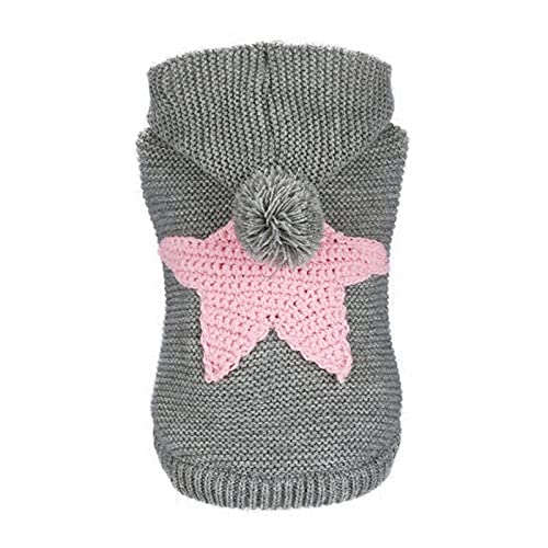 LIANYG Hundepullover Warme Hund Jumper Pullover Kleidung Nette Seestern-Pullover for Hunde Welpen-Kleidung Katzenpullover (Color : Pink, Size : S) von LIANYG