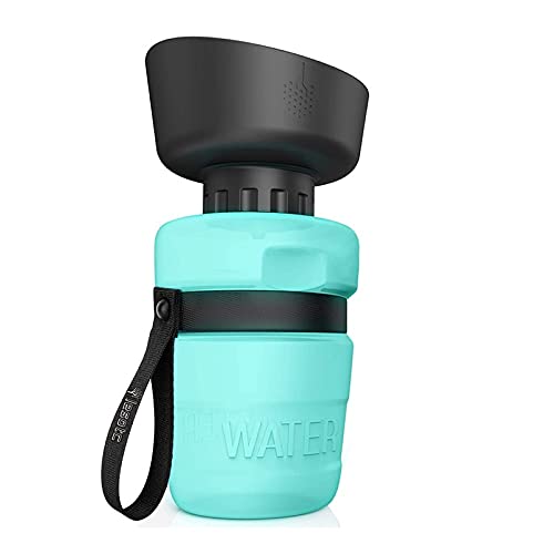 LIANYG Trinkflasche Hund Tragbare Hund Wasserflasche Faltbare Pet Feeder Schüssel Wasserflasche Haustiere Outdoor Reisen Trinken Hundschalen Getränk Schüssel Hunde Hundetrinkflasche (Color : Green) von LIANYG