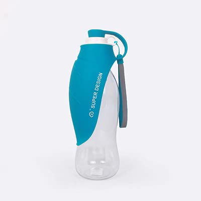 LIANYG Trinkflasche Hund Tragbare Sport Hund Wasserflasche Pet Silikon Blatt Design Wasser Tasse Outdoor Reise Katze Wasser Dispenser Feeder Flasche Pet Supply Hundetrinkflasche von LIANYG