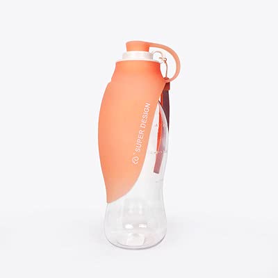 LIANYG Trinkflasche Hund Tragbare Sport Hund Wasserflasche Pet Silikon Blatt Design Wasser Tasse Outdoor Reise Katze Wasser Dispenser Feeder Flasche Pet Supply Hundetrinkflasche von LIANYG