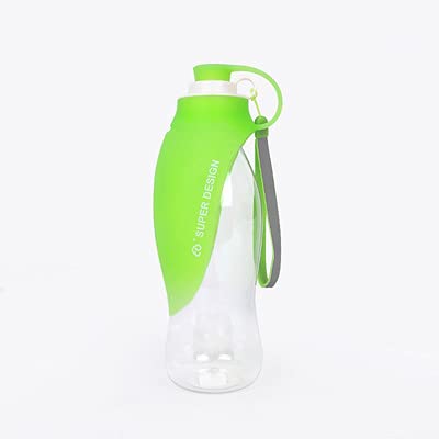 LIANYG Trinkflasche Hund Tragbare Sport Hund Wasserflasche Pet Silikon Blatt Design Wasser Tasse Outdoor Reise Katze Wasser Dispenser Feeder Flasche Pet Supply Hundetrinkflasche von LIANYG