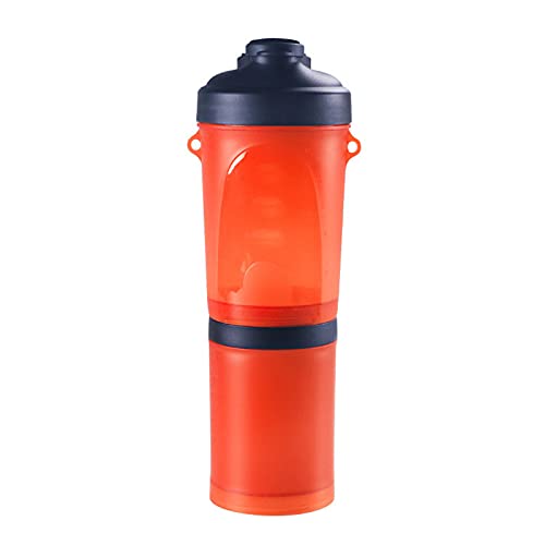 Trinkflasche Hund 2 in 1Pet Wasser Flasche Dispenser Reise Tragbare Hund Katze Trinkende Reise Faltende Silikonschüssel Für Hund Katze Food Water Feeder Cup Hundetrinkflasche ( Color : Orange 3 ) von LIANYG