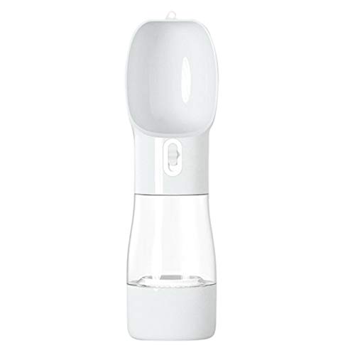 Trinkflasche Hund Tragbare Haustierhund Wasserflasche Für kleine große Hunde Reise Welpen Katze Trinkschale Outdoor Haustier Wasser Dispenser Feeder Haustierprodukt Hundetrinkflasche ( Color : White ) von LIANYG