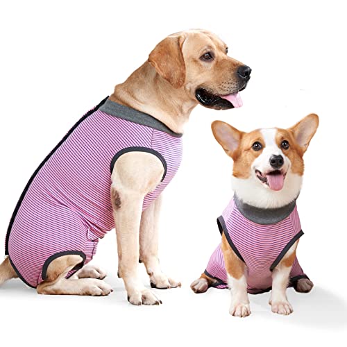 LIANZIMAU Hundebody Nach op Hündin op Body Hundebody Nach Kastration Rüde Hunde Einteiler Chirurgisch Body für Hunde Medizinischer Pet Shirt Schutzkleidung L (1er Pack) von LIANZIMAU