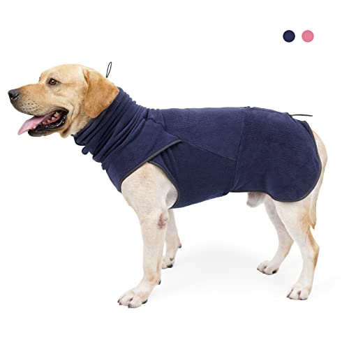 LIANZIMAU Hundepullover Grosse Hunde Fleece Hundemantel Fleecejacke Wintermantel Hunde Pullover für kleine mittelgroße große Hund Warm Hundejacke Wolters Hundemantel von LIANZIMAU