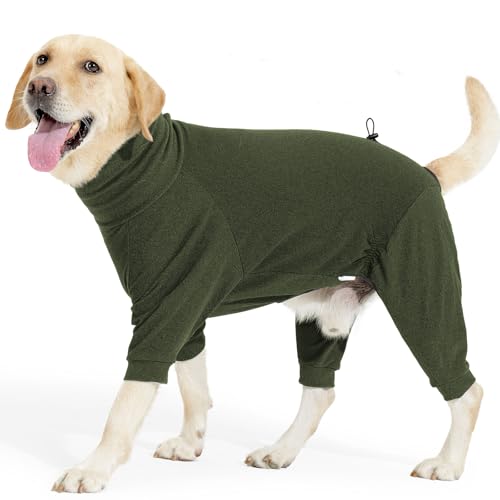 LIANZIMAU Hundepullover Kleine Mittelgroße Grosse Hunde Fleecemantel mit Beinen Hunde Fleece Wintermantel Warmer Hundepullover Hunde Pyjama Hunter Hundepullover von LIANZIMAU