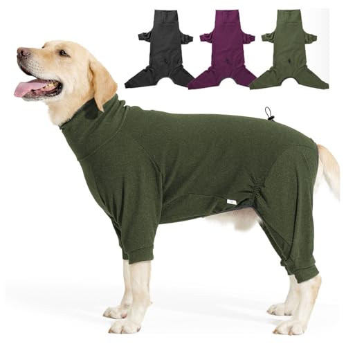 LIANZIMAU Hundepullover Fleece Kleine Mittelgroße Grosse Hunde Fleecemantel mit Beinen Hunde Fleece Wintermantel Warmer Hundepullover Hunde Pyjama Hunter Hundepullover von LIANZIMAU