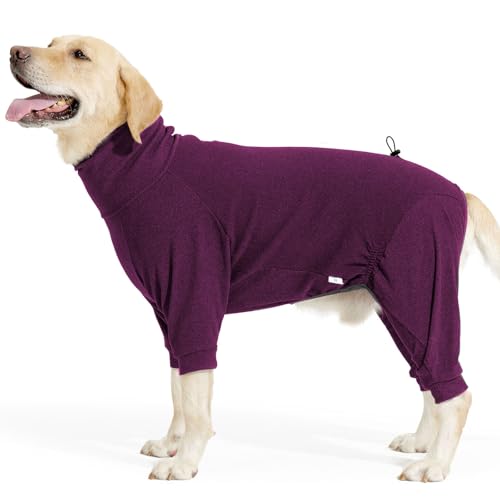 LIANZIMAU Hundepullover Kleine Mittelgroße Grosse Hunde Fleecemantel mit Beinen Hunde Fleece Wintermantel Warmer Hundepullover Hunde Pyjama Hunter Hundepullover von LIANZIMAU