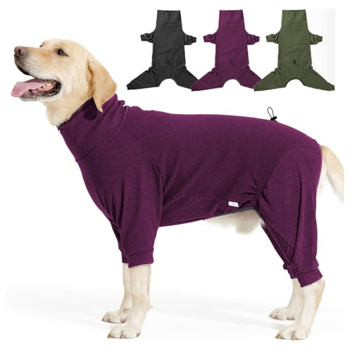 LIANZIMAU Hundepullover Kleine Mittelgroße Grosse Hunde Fleecemantel mit Beinen Hunde Fleece Wintermantel Warmer Hundepullover Hunde Pyjama Hunter Hundepullover von LIANZIMAU