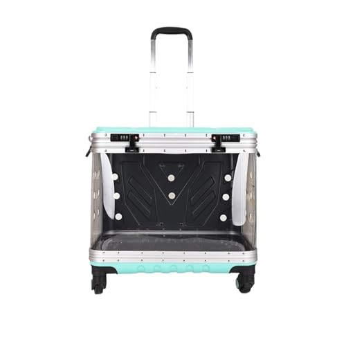 LIBANGRONG-888 Transportbox für Haustiere auf Rädern Haustier-Trolley, transparent, for den Außenbereich, tragbarer Haustier-Reisekoffer, Trolley-Gepäck Transportbox für Haustiere(Color:C) von LIBANGRONG-888