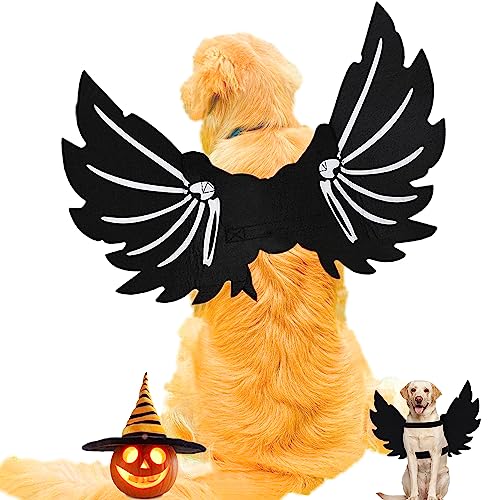 LIBRNTY Fledermausflügel Hund,Halloween Hund Kostüm,Hund Bat Wings Kostüm,Haustier Fledermaus Kostüm Niedlich Halloween Kostüm für Haustiere Cosplay-Kostüm für Mittleren Hund für Partys von LIBRNTY