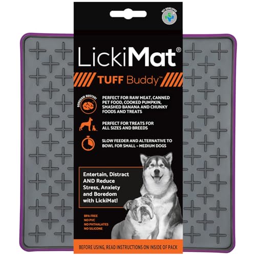 LICKIMAT Buddy Tuff - 20 x 20 cm in div. Farben, Farbe:lila, Größe:small - 20 x 20cm von LICKIMAT