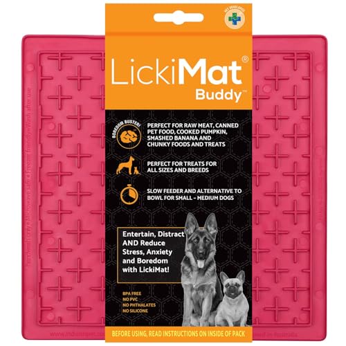 LICKIMAT Buddy - in 2 Größe und div. Farben, Farbe:pink, Größe:small - 20 x 20cm von LICKIMAT