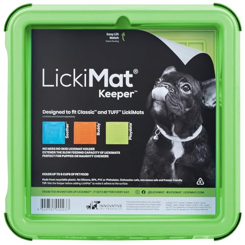 LICKIMAT Keeper Leckmattenhalter für innen, Farbe:grün von LICKIMAT