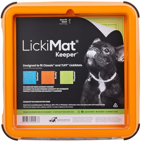 LICKIMAT Keeper Leckmattenhalter für innen, Farbe:orange von LICKIMAT